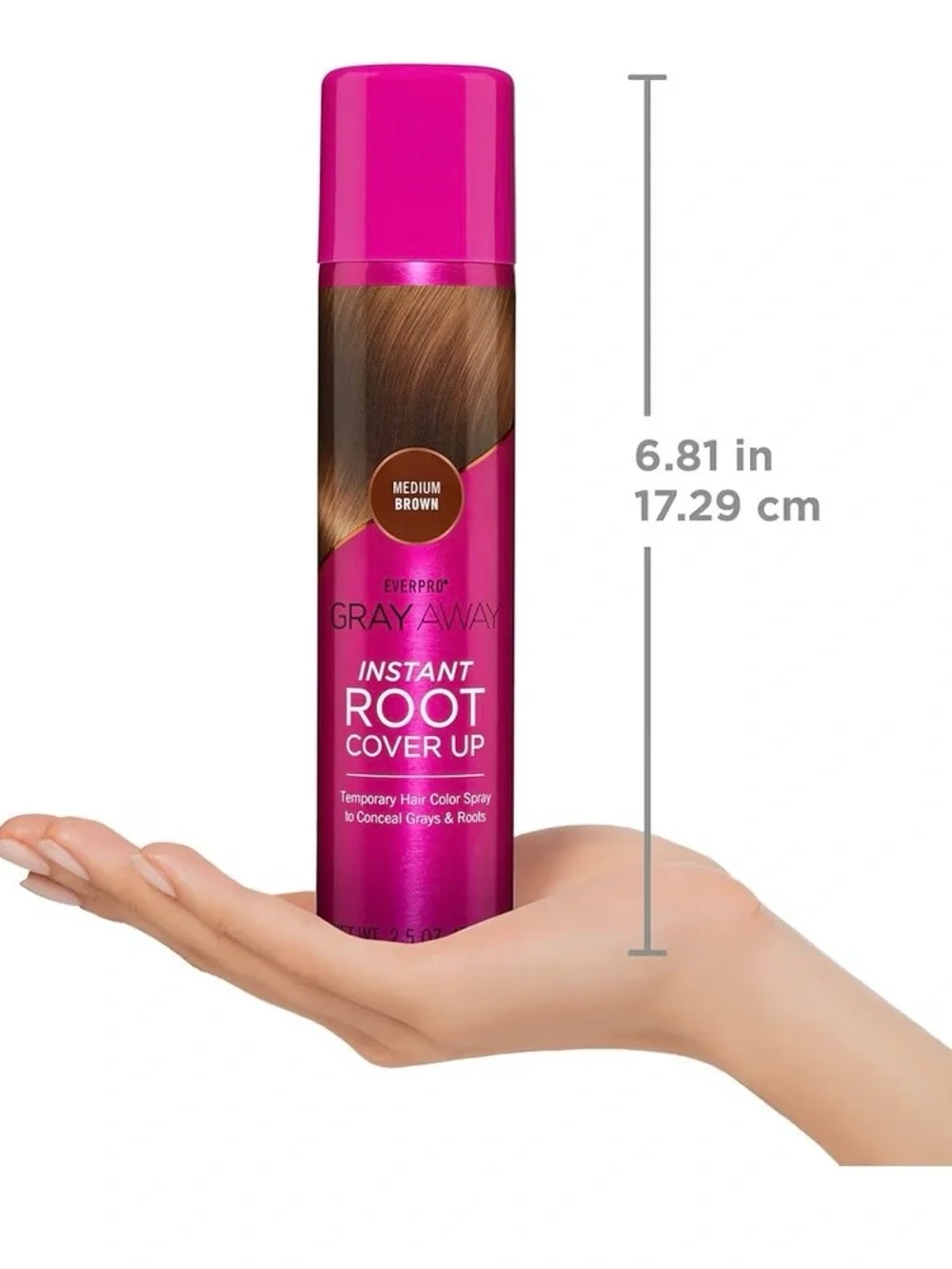 Gray Away Instant Root Cover Up Spray — Medium Brown